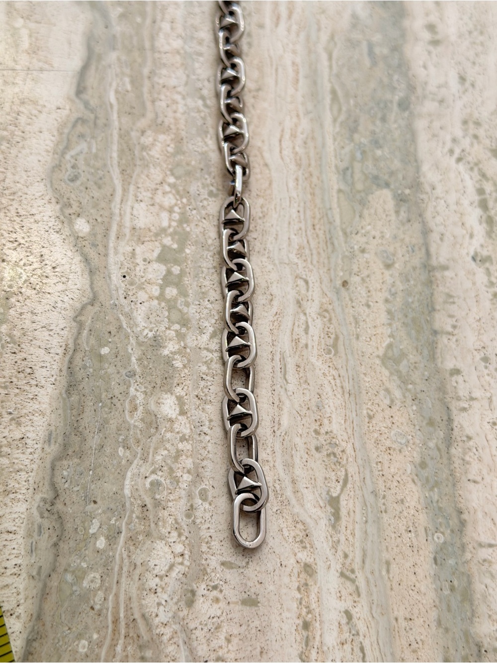 PRADA Triangle Charm Chain Silver Brass Necklace With Clasp - Picture 13 of 13